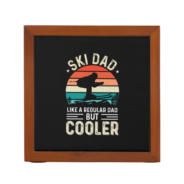 Ski Dad Desk Organizer (Front)