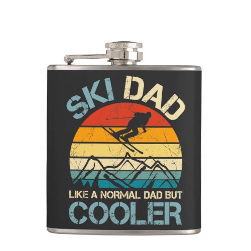 Ski Dad  Fathers Day Gift  Hobbies Flask
