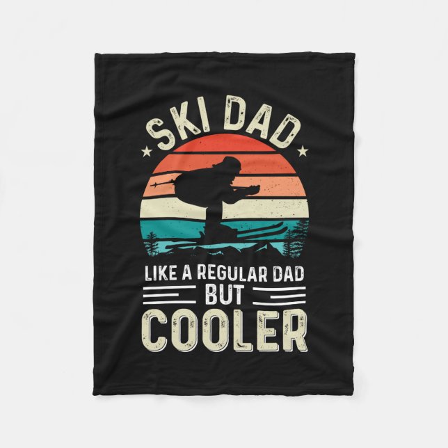 Ski Dad Fleece Blanket (Front)