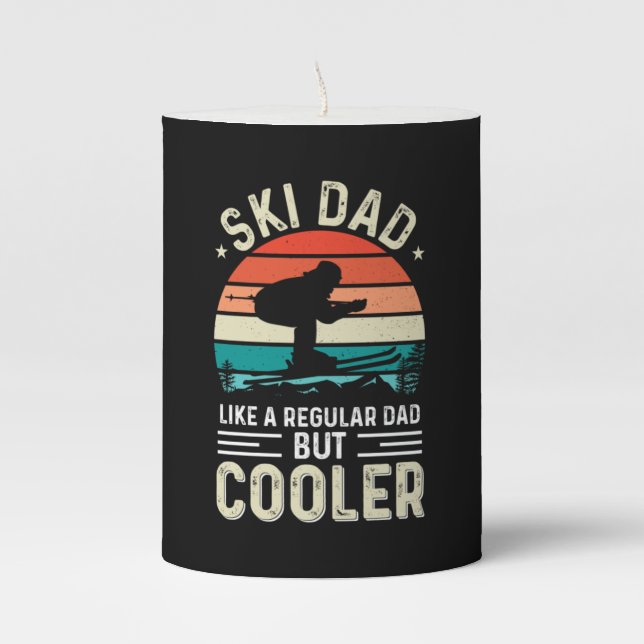 Ski Dad Pillar Candle (Front)