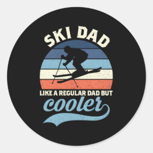 Ski Dad Skiing Skiing Dad Classic Round Sticker