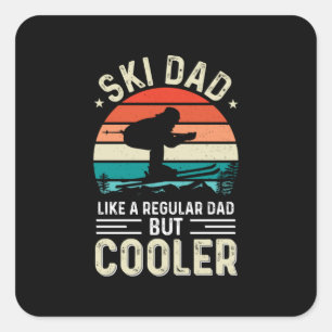 Ski Dad Square Sticker