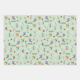Ski Day Wrapping Paper - Flat Sheets