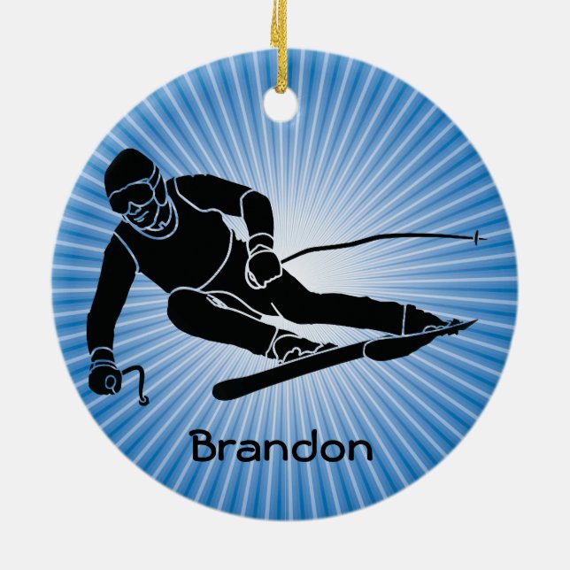 Ski Design Ornament (Back)