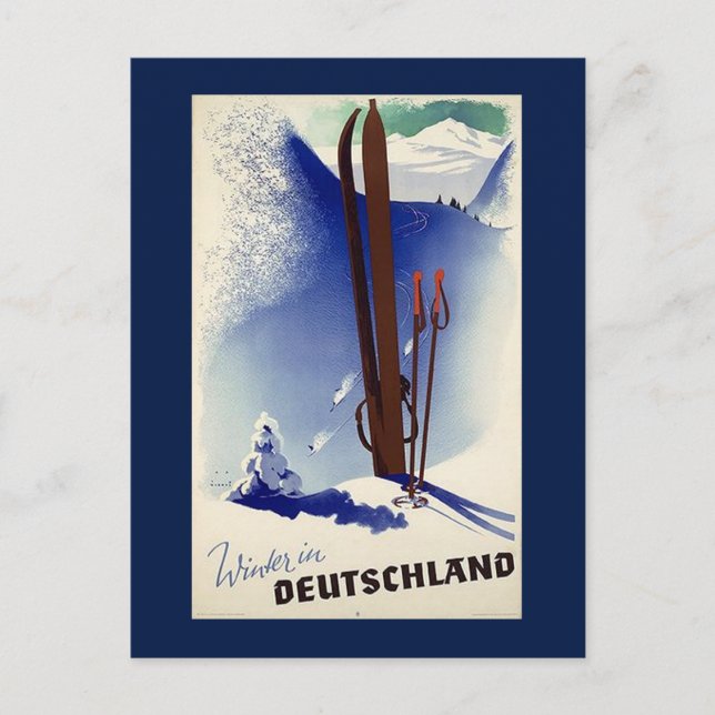 Ski Deutschland in Winter Postcard (Front)