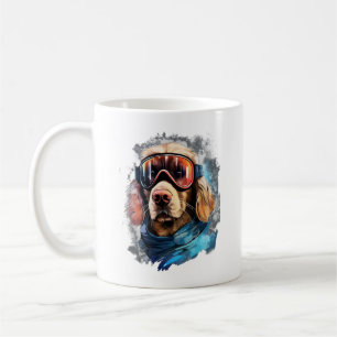 Ski Dog in Ski Googles 3 Coffee Mug