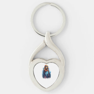 Ski Dog in Ski Googles 5 Keychain