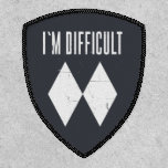 Ski Double Diamond Winter Sports I'm Difficult Patch<br><div class="desc">I'm Difficult Skiing gag for the avid skier. Perfect for any time of the year. Double Diamond design that skiers and snowboarders would love. Whether you're hitting the slopes or just hanging out,  let the world know you love your hobby and passion</div>