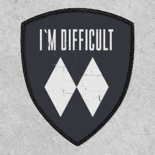 Ski Double Diamond Winter Sports I'm Difficult Patch