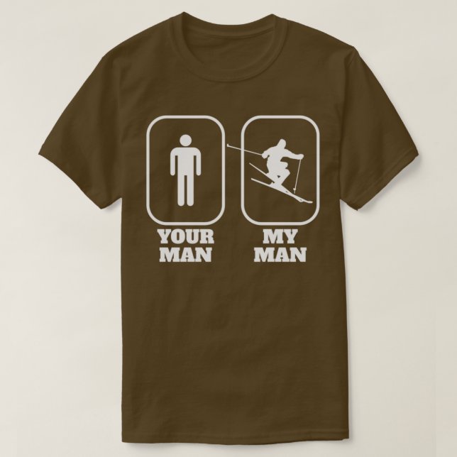Ski driver couple relationship love gift T-Shirt (Design Front)