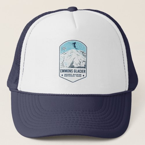 Ski Emmons Glacier Mount Rainier National Park Trucker Hat