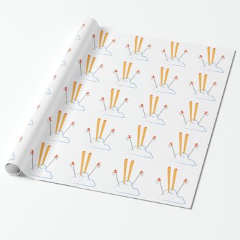 Ski Equipment Wrapping Paper by Windmilldesigns at Zazzle