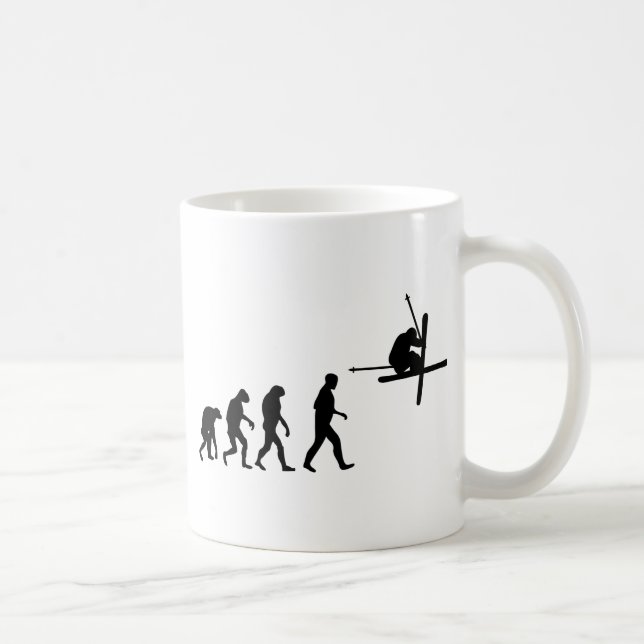 ski evolution icon coffee mug (Right)