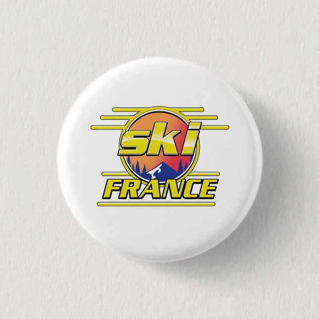 ski France 80s logo. Button (Front)