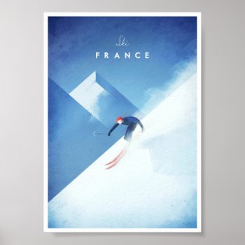 Ski France Vintage Travel Poster by VintagePosterCompany at Zazzle