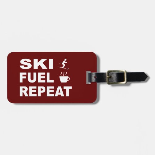 Ski Fuel Repeat Luggage Tag