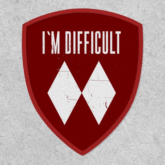 Ski Gag Double Diamond Winter Sports Patch (Front)