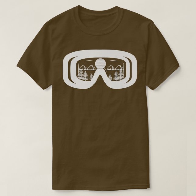 Ski Goggles For Snowboarders Funny Skiing apparel  T-Shirt (Design Front)