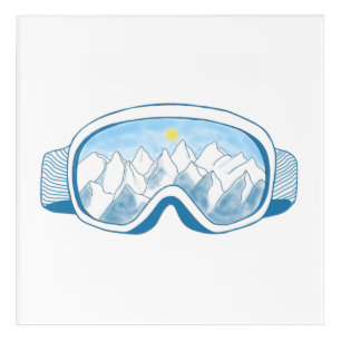 Ski Goggles Illustration  Acrylic Print