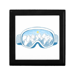 Ski Goggles Illustration Gift Box