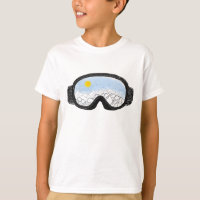 Ski Goggles Mountain View Illustration