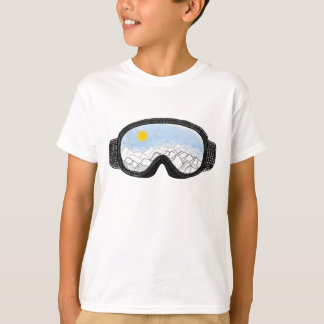 Ski Goggles Mountain View Illustration T-Shirt