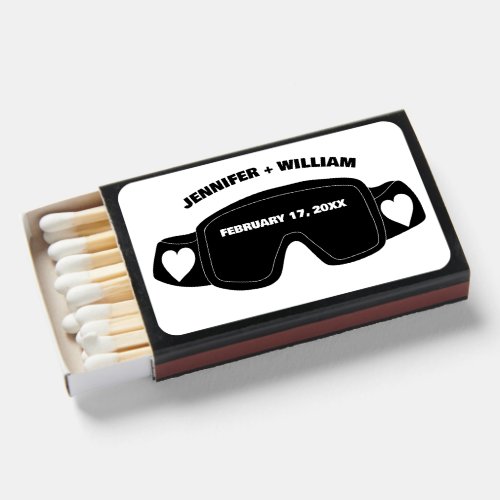 Ski Goggles Skiing Themed Wedding Matchboxes