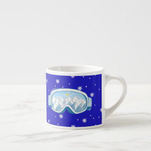 Ski Goggles Snowflake Dance Espresso Cup