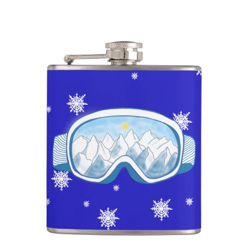 Ski Goggles Snowflake Dance    Flask