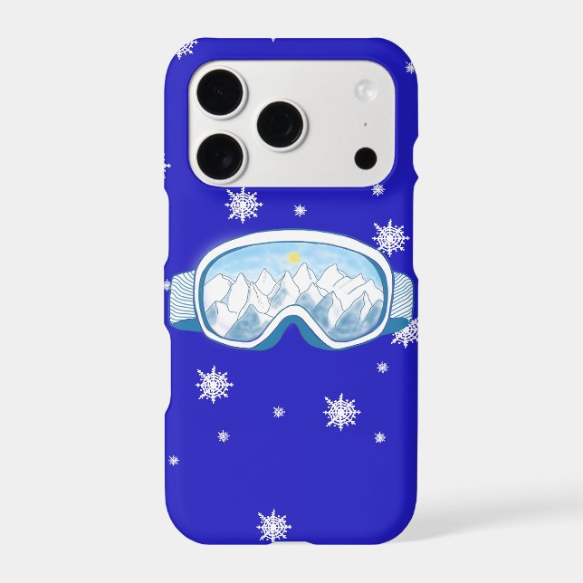 Ski Goggles Snowflake Dance   Iphone Case (Back)