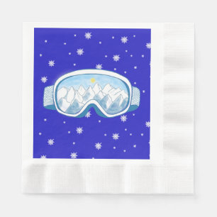 Ski Goggles Snowflake Dance  Napkins