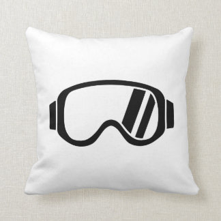 Ski goggles throw pillow