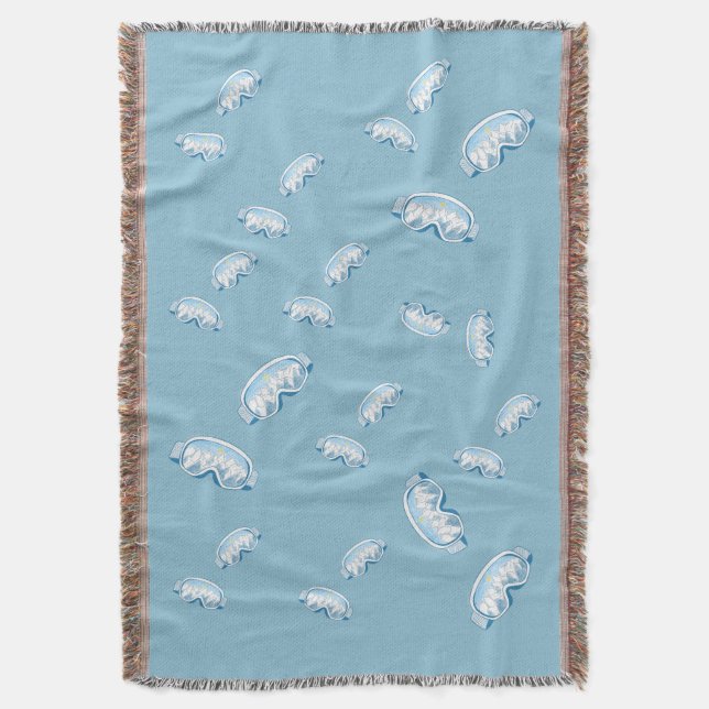 Ski Goggles with mountain reflection  Throw Blanket (Front Vertical)