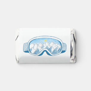 Ski Goggles With Reflection of Mountains  Hershey's Miniatures