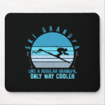 Ski Grandpa Skier Mountain Snow Skiing Grandpa Sno Mouse Pad