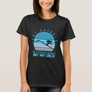 Ski Grandpa Skier Mountain Snow Skiing Grandpa Sno T-Shirt
