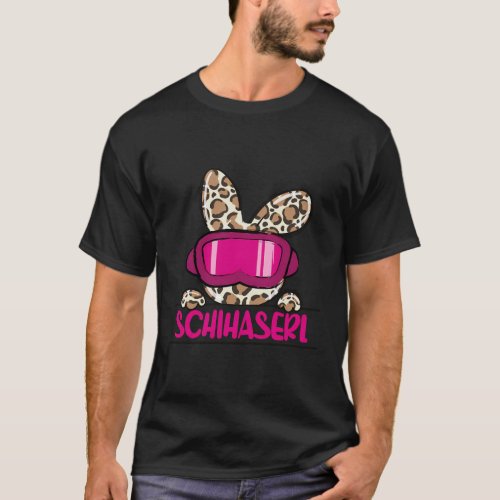 Ski Haserl _ Skier Or Piste Bunny With Leopard Pri T_Shirt