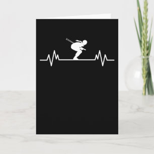 Ski Heartbeat Skiing Fun Winter Sports Slopes Gift Card
