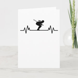 Ski Heartbeat Skiing Fun Winter Sports Slopes Gift Card