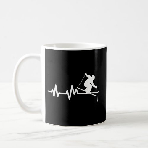 Ski Heartbeat Skiing Skier Coffee Mug