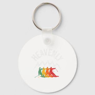 Ski Heavenly California Retro Skiing Lake Tahoe Ca Keychain