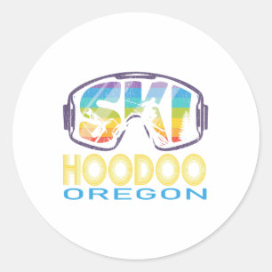 Ski Hoodoo Oregon Skiing Vacation  Classic Round Sticker