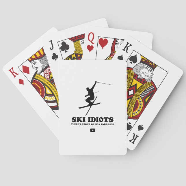 Ski Idiot Logo Poker Cards (Back)