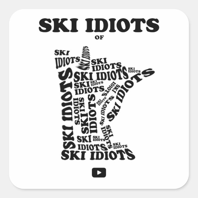 Ski Idiot Official Sticker (Front)