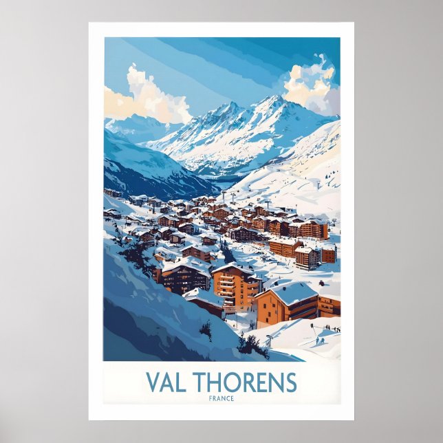 Ski in Val Thorens Art Print 1 (Front)