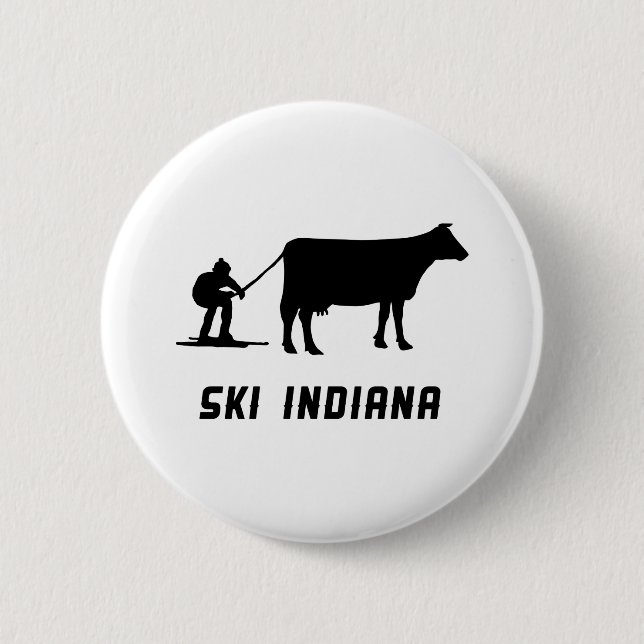 Ski Indiana Pinback Button (Front)