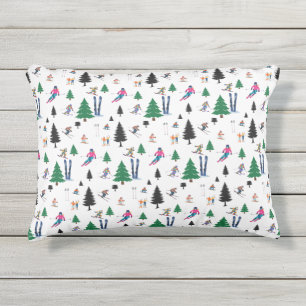 Ski inspired cushion. outdoor pillow