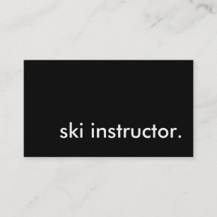 ski instructor. business card