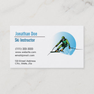 Ski Instructor Business Card