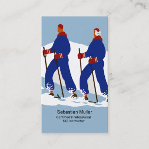Ski Instructor Business Card Template